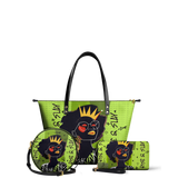 "Aina" Lime Pop Leather Tote Bag BTS DEAL