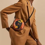 "Aina" Orange Sorbet Circle Crossbody Bag Deal
