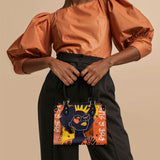 "Aina" Orange Sorbet Small Leather Handbag Deal