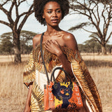 "Aina" Orange Sorbet Small Leather Handbag Deal