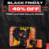 "Aina" Orange Sorbet Leather Handbag Deal