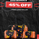 "Aina" Orange Sorbet The Signature Duo Bundle - Small Leather Handbag