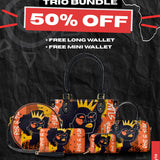 "Aina" Orange Sorbet The Signature Trio Bundle - Small Leather Handbag