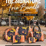 "Aina" Orange Sorbet The Signature Trio Bundle - Small Leather Handbag