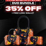 "Aina" Orange Sorbet The Signature Duo Bundle - Small Leather Handbag