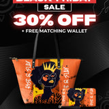 "Aina" Orange Sorbet Leather Tote Bag Deal