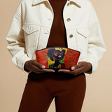 "Aina" Flame Red Eclipse Makeup Bag