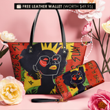 "Aina" Rise & Slay Red Juneteenth Leather Tote Bag Deal