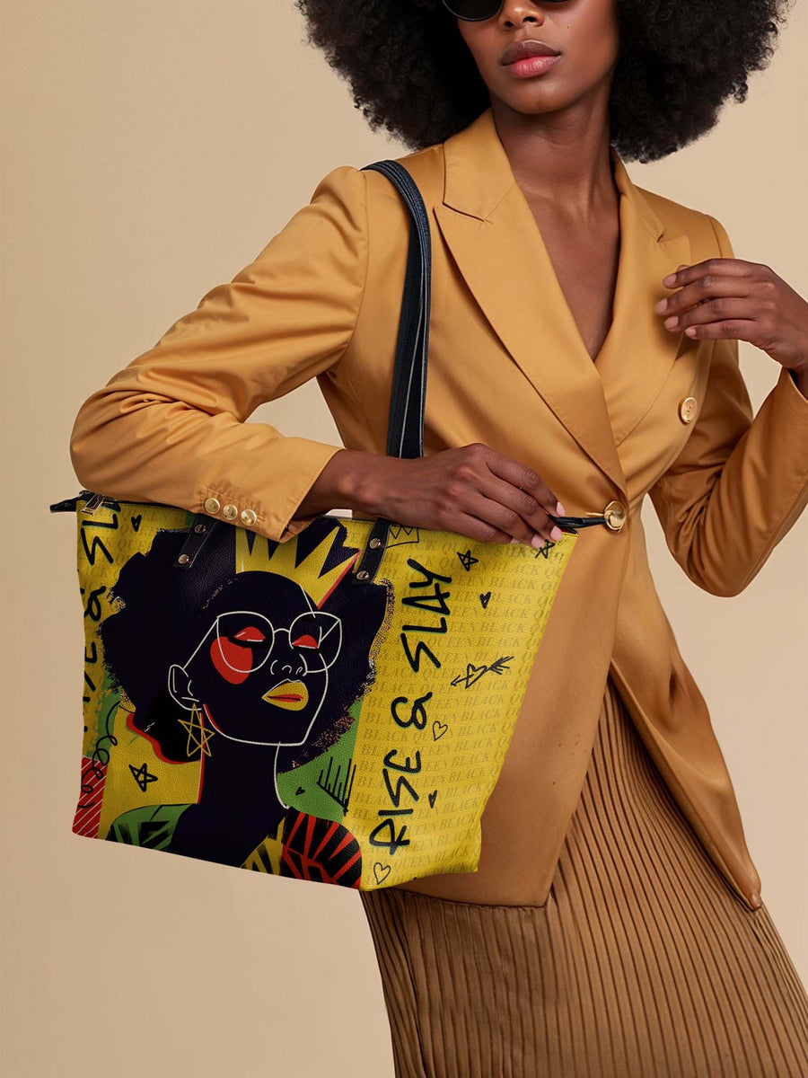 "Aina" Lemon Zest Leather Tote Bag Matching Set - DD DEAL