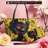 "Aina" Rise & Slay Yellow Leather Tote Bag Deal