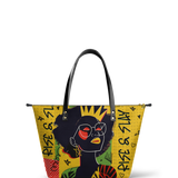 "Aina" Rise & Slay Yellow Leather Tote Bag Deal