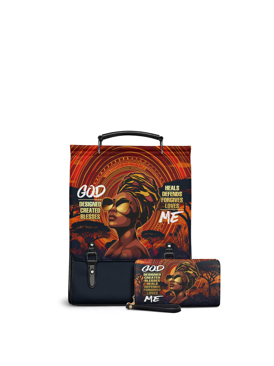 "Aseda" Leather Backpack Matching Set - DD DEAL