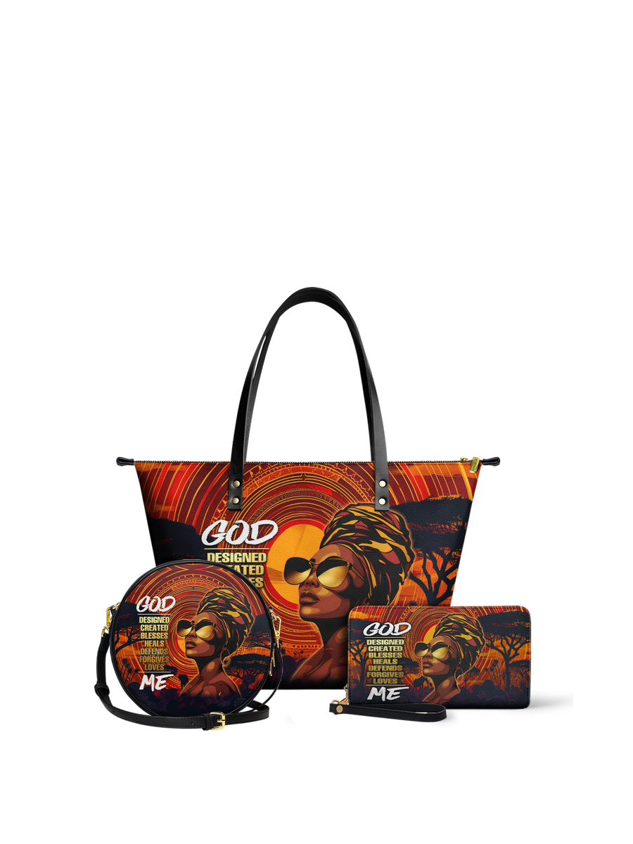 "Aseda" Leather Tote Bag Matching Set - DD DEAL