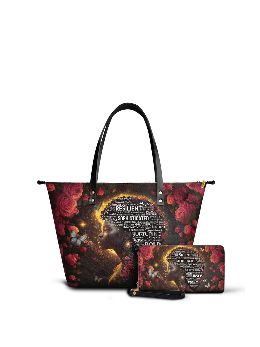"Aurenna" Leather Tote Bag Matching Set - DD DEAL