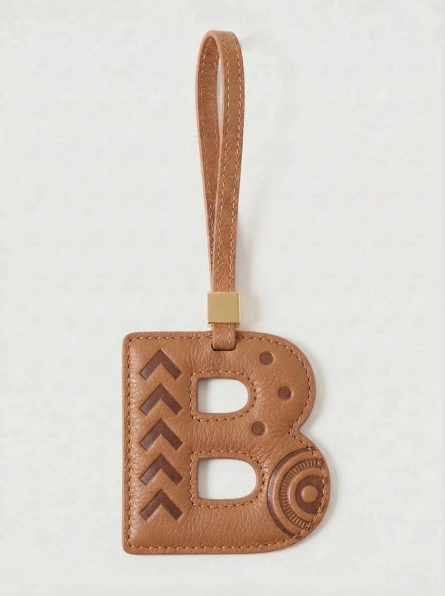 Letter B Leather Charm