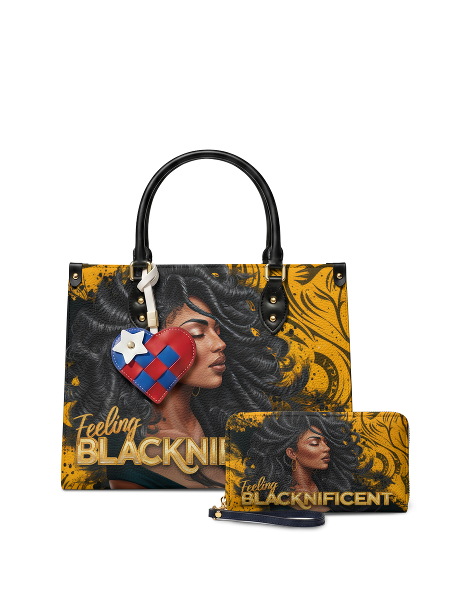 "Blacknificent" Leather Handbag A250 Deal