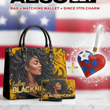 "Blacknificent" Leather Handbag A250 Deal
