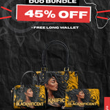 "Blacknificent" The Signature Duo Bundle - Small Leather Handbag