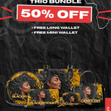 "Blacknificent" The Signature Trio Bundle - Small Leather Handbag
