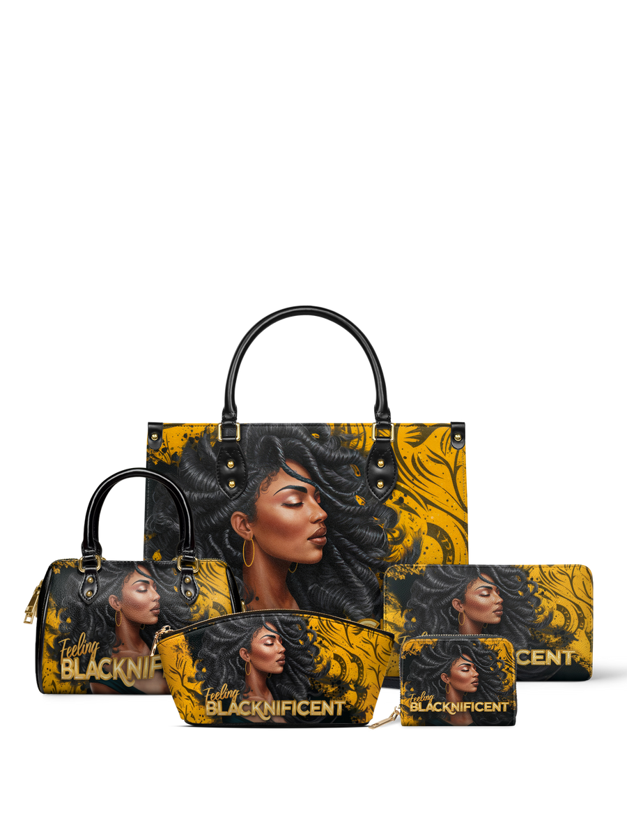 "Blacknificent" Leather Handbag Bundle DD DEAL