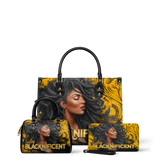 "Blacknificent" Leather Handbag BTS DEAL