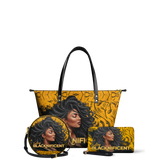 "Blacknificent" Leather Tote Bag BTS DEAL