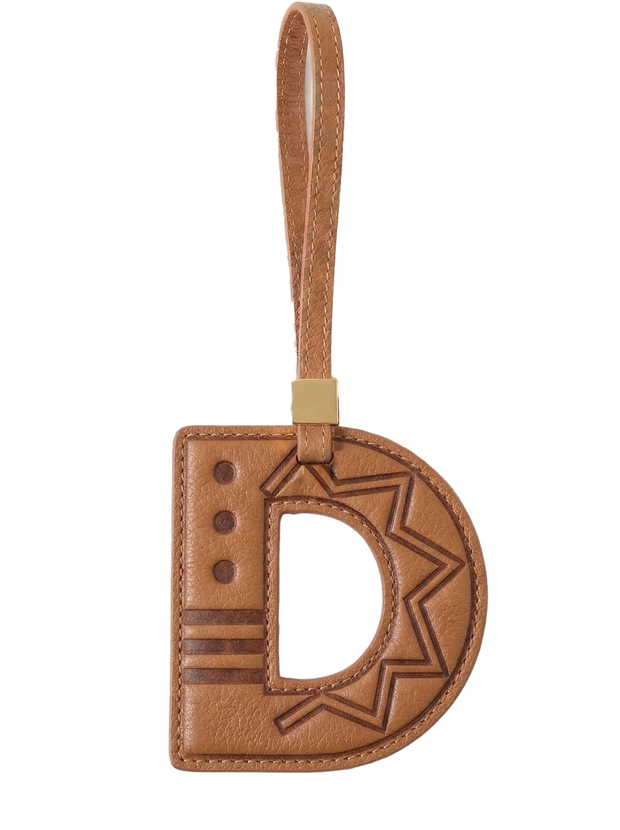 Letter D Leather Charm