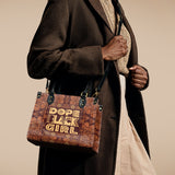 "Dope Black Girl" Small Leather Handbag - BRAVE ONES DEAL