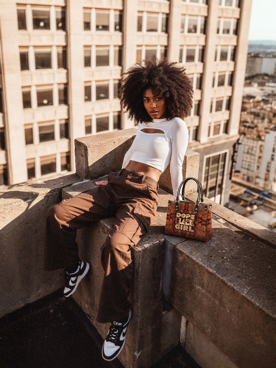 "Dope Black Girl" Small Leather Handbag