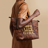 "Dope Black Girl" Leather Tote Bag BTS DEAL