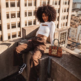 "Dope Black Girl" Small Leather Handbag - BRAVE ONES DEAL