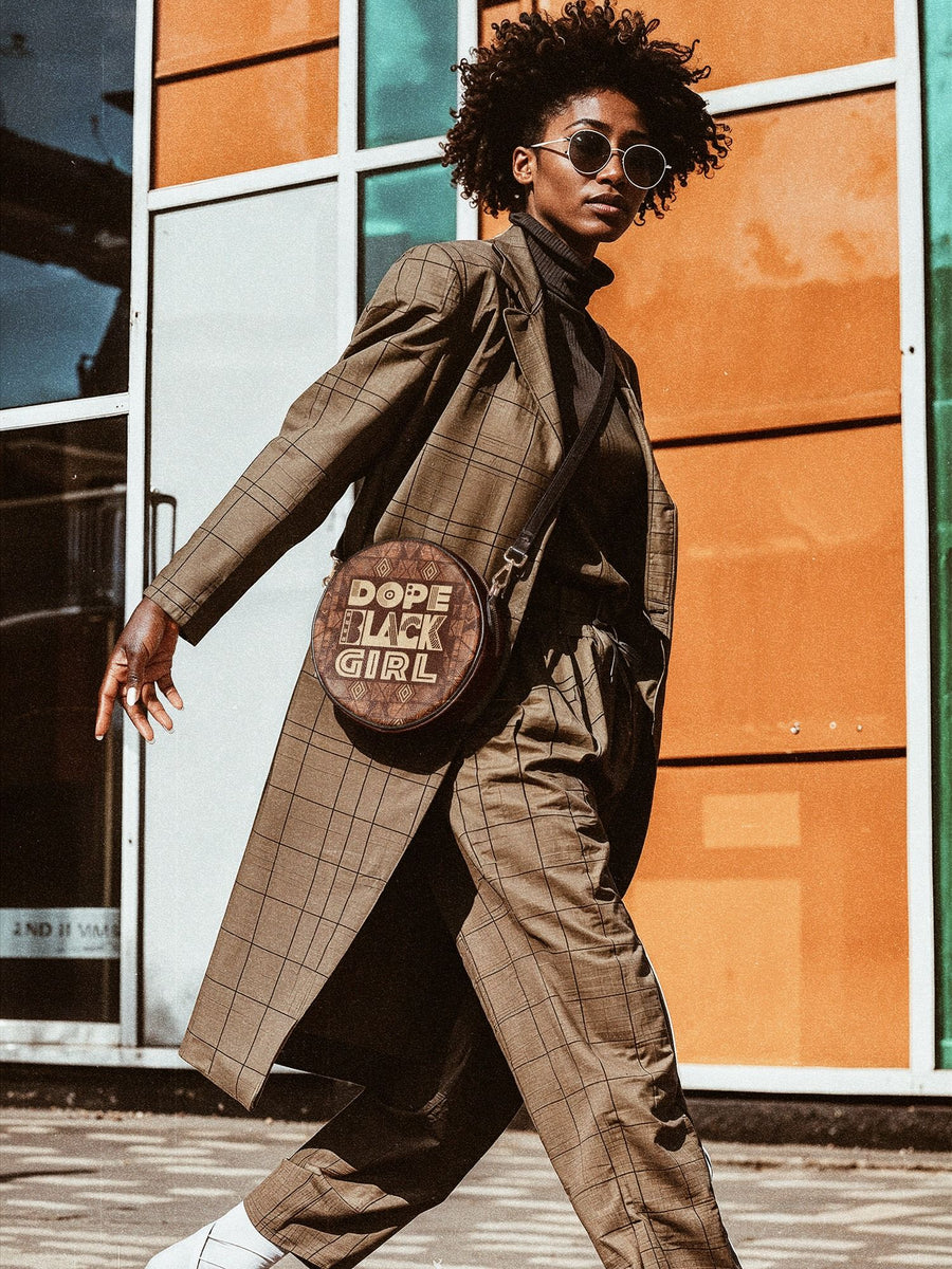 "Dope Black Girl" Circle Crossbody Bag