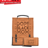 "Dope Black Mom" Leather Backpack Today's Deal