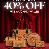 "Dope Black Mom" The Signature Trio Bundle - Small Leather Handbag
