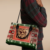 "Dope Black Wife" Frosted Pine Leather Handbag Deal