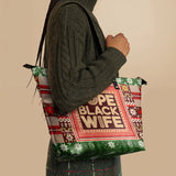 "Dope Black Wife" Frosted Pine Leather Tote Bag