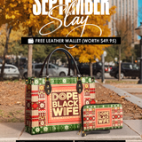 "Dope Black Wife" Frosted Pine Leather Handbag Deal