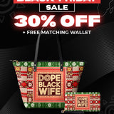 "Dope Black Wife" Frosted Pine Leather Tote Bag Deal
