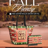 "Dope Black Wife" Frosted Pine Leather Tote Bag Deal