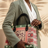 "Dope Black Wife" Frosted Pine Leather Handbag BTS DEAL