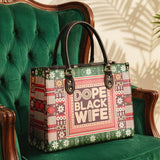 "Dope Black Wife" Frosted Pine Leather Handbag BTS DEAL