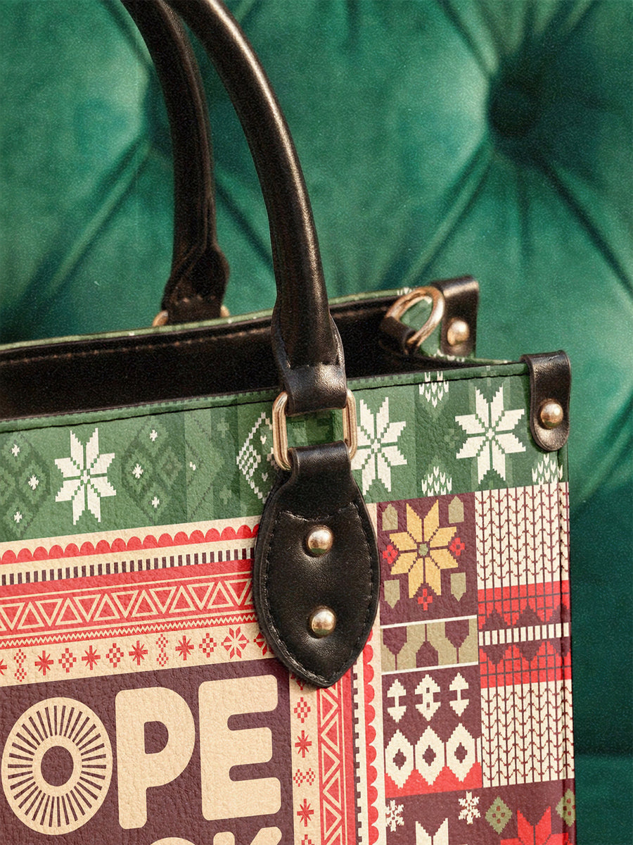 "Dope Black Wife" Frosted Pine Leather Handbag