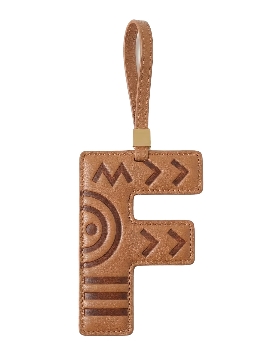 Letter F Leather Charm