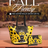 "Fahari" Marigold Pop Leather Tote Bag Deal