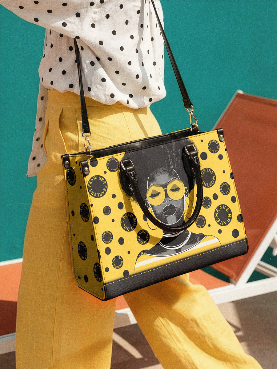 "Fahari" Marigold Pop Leather Handbag