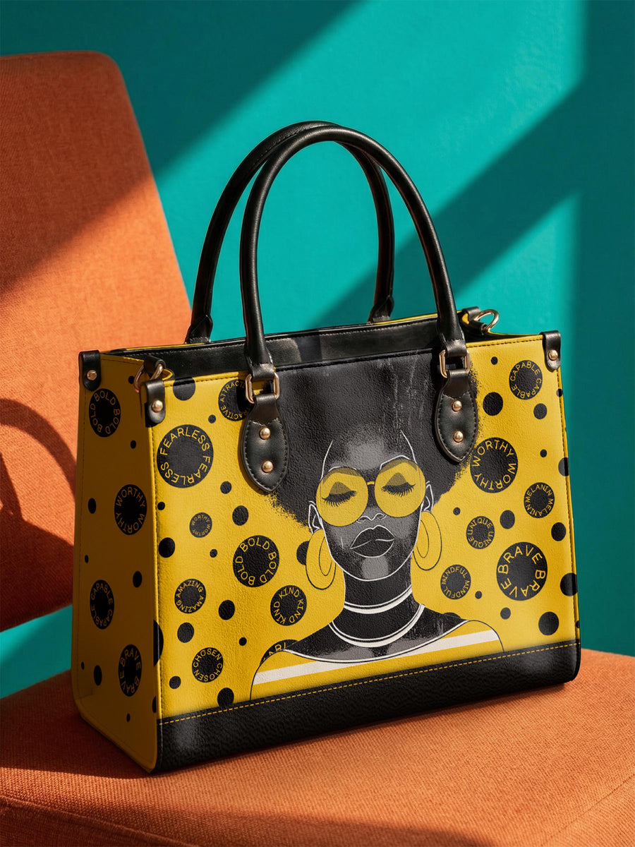 "Fahari" Marigold Pop Leather Handbag