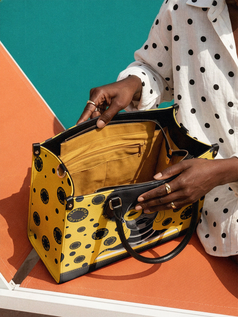 "Fahari" Marigold Pop Leather Handbag
