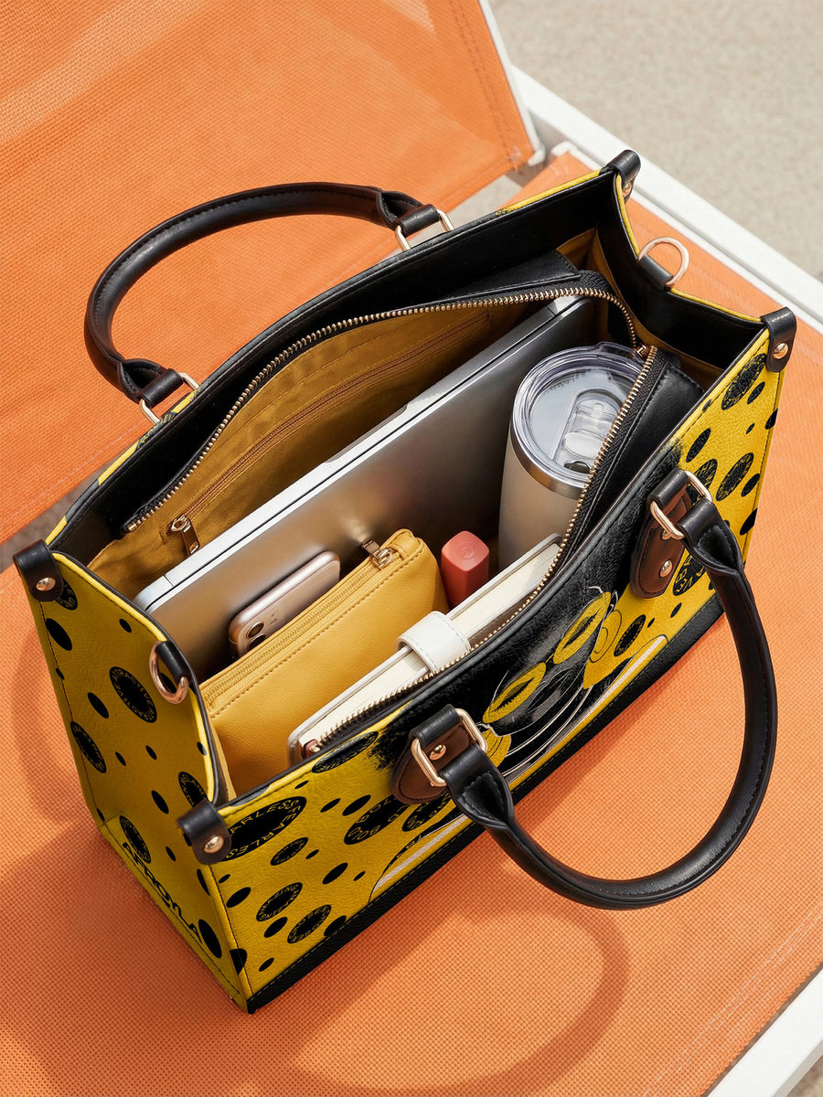 "Fahari" Marigold Pop Leather Handbag