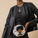 "Fahari" Marshmallow Citrus Circle Crossbody Bag