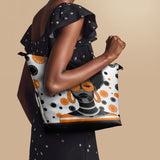 "Fahari" Marshmallow Citrus Leather Tote Bag Deal
